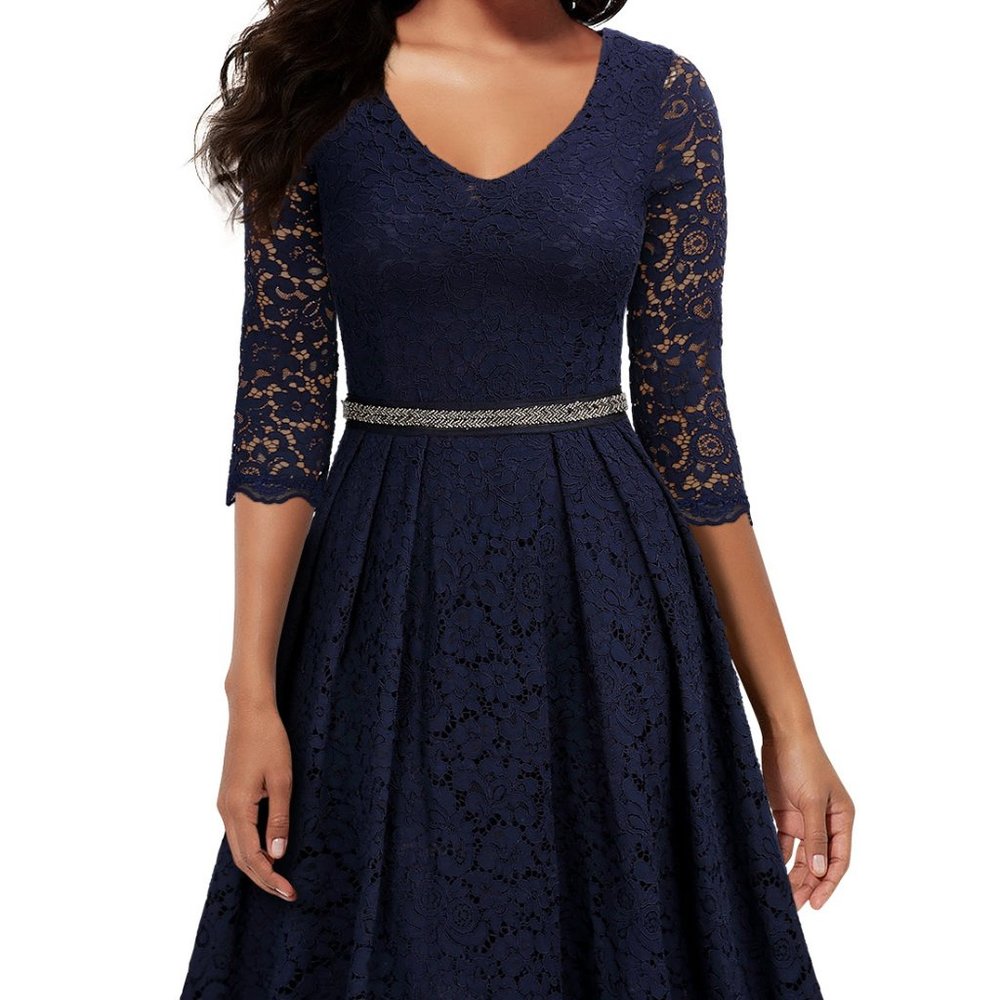 New Vintage Evening Cocktail Party Midi Dress